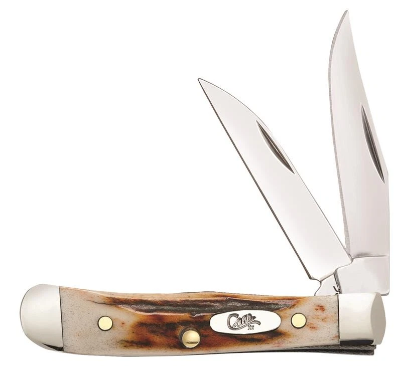 Case xx Knives Tiny Trapper Genuine Red Stag Handle Pocket Knife Stainless 09580 - Image 1 of 2