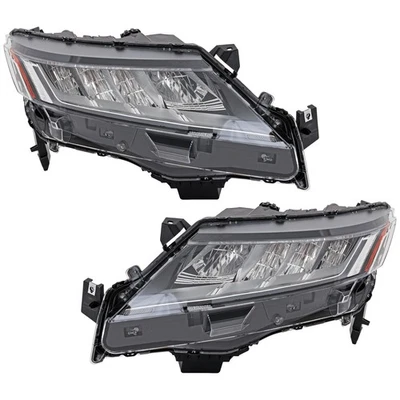 Headlights Driving Head lights Headlamps Set of 2  Driver & Passenger Side Pair Foto 1 de 4