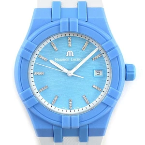 Reloj MAURICE LACROIX Ticco Tide AI2008-AAAA1-3A0-0 44Ps Diamante Goma Cuarzo - Imagen 1 de 11