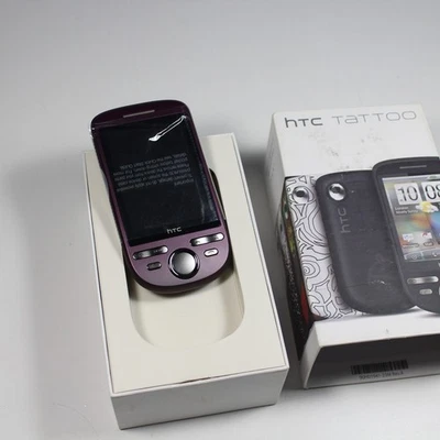 Rare Vintage HTC Tattoo Phone Purple In Box A3288 Vodafone 2009 International - Image 1 of 4