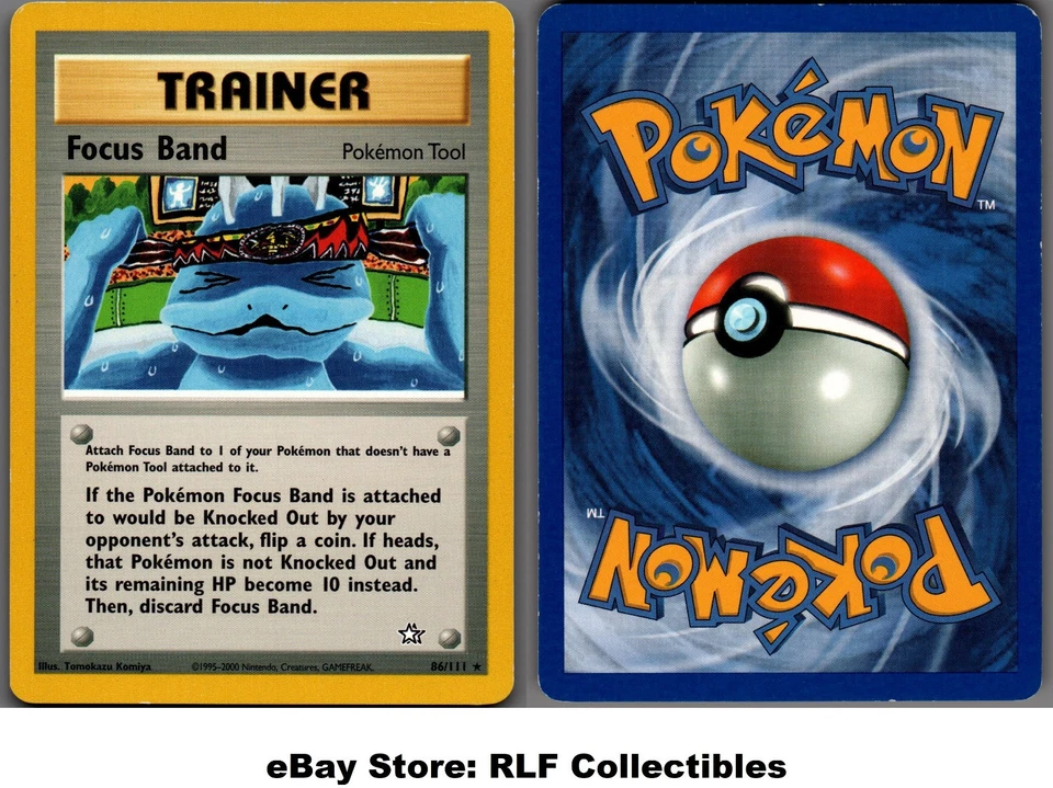 2000 Pokemon, Neo Genesis, #86/111 Focus Band, Rare - Image 1 of 1