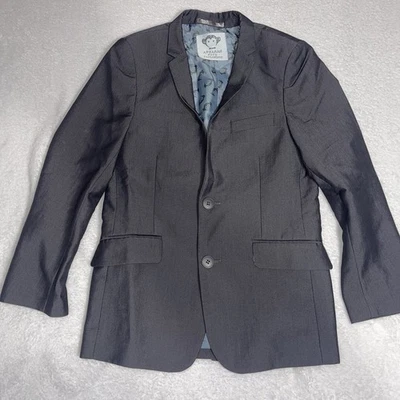 Vestido de alfaiataria fino Appaman casual blazer jaqueta meninos tamanho 10 forrado cinza - Imagem 1 de 4