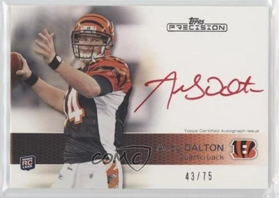 2011 Topps Precision Rookie Auto Red Ink /75 Andy Dalton #104 Auto RC - Image 1 of 2