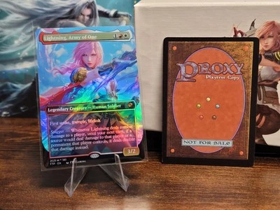 DIY Lightning Army Of One Borderless Foil Playtest Card Mtg Final Fantasy - Image 1 of 4