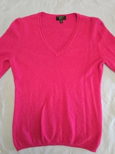 Charter Club Sweater Soft Pink 100% Cashmere Long Sleeve Pullover V-neck M - Picture 1 of 17