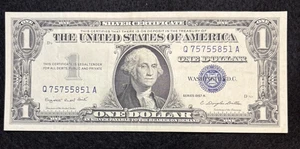 1957 A USA $1 Silver Certificate Banknote - Picture 1 of 4