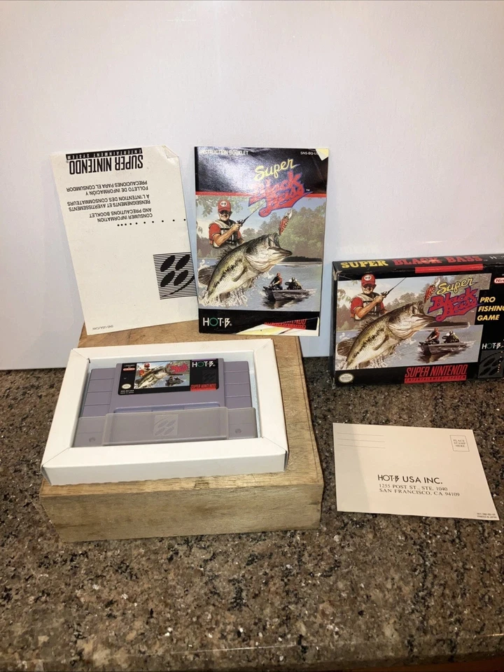 Super Black Bass Super Nintendo SNES COMPLETE Game + Box + Manual + Insert - Image 1 of 1