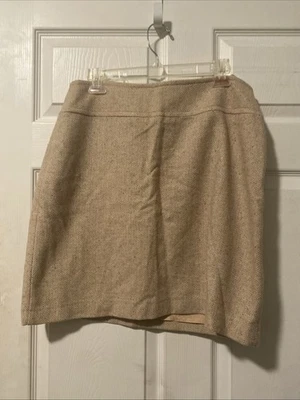 Petite Sophisticate Women's Wool Blend Tan Gold Beige Skirt. - Sz 14P - Image 1 of 4