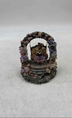 Figura Columpio Osos Decorativos Coleccionables Diseño Floral Colorido Multicolor Foto 1 de 4