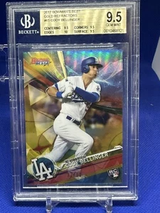 2017 Bowman's Best Gold Refractor #65 Cody Bellinger RC/50 BGS 9,5 Low Pop Raro - Foto 1 di 2