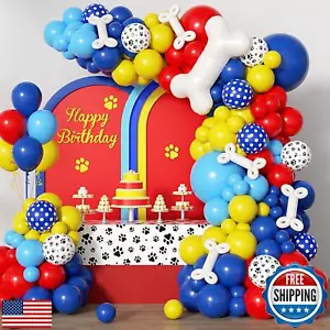 152pcs Paw Print Balloons Garland Arch Kit - Paw Themed Dog Bone Foil Balloon - Picture 1 of 5