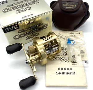 Shimano CALCUTTA CONQUEST 200 Right Bait Casting Reel In Box JAPAN "Excellent++" - Picture 1 of 24