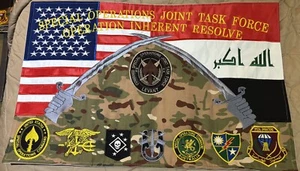 IRAQ COMBINED JOINT SPECIAL-OPERATIONS TASK FORCE LEVANT BANNER 17"x27" NEW - Picture 1 of 1