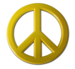 Peace Sign Auto Emblem (Yellow Acrylic) - Bild 1 von 1