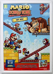 Mario vs. Donkey Kong Mini-Land Mayhem! Póster promocional RARO NDS 42 cm x 59 cm - Imagen 1 de 2