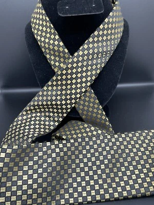 Sean John silk necktie gold/black Foto 1 de 4
