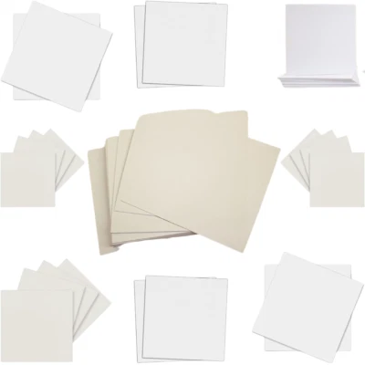 CRAFT BUYER White Square Cards 6 x 6'' (155 x 155mm) 250GSM - Multiple Pack Sizes Sheets