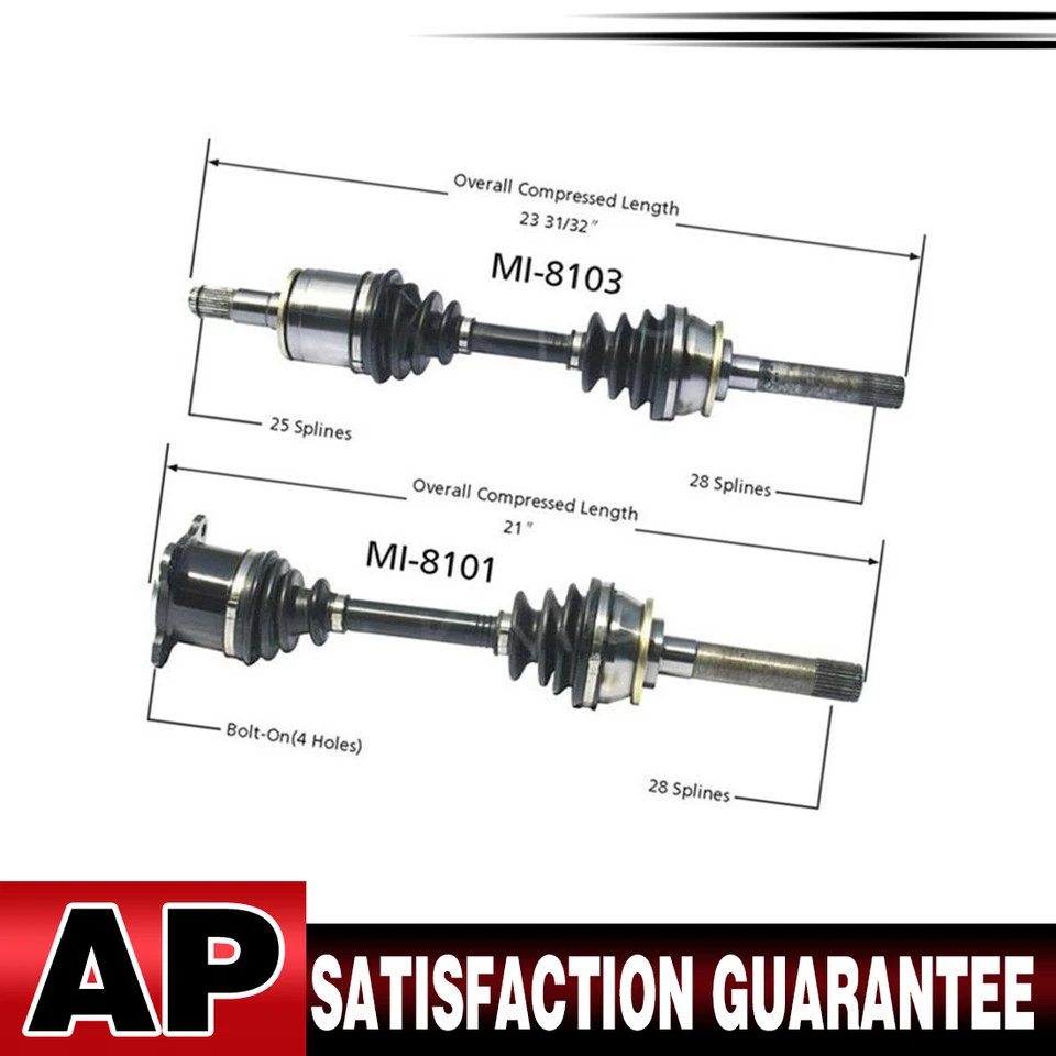 2 ejes delanteros Surtrack CV para Mitsubishi Mighty Max 1992-1994 Foto 1 de 4