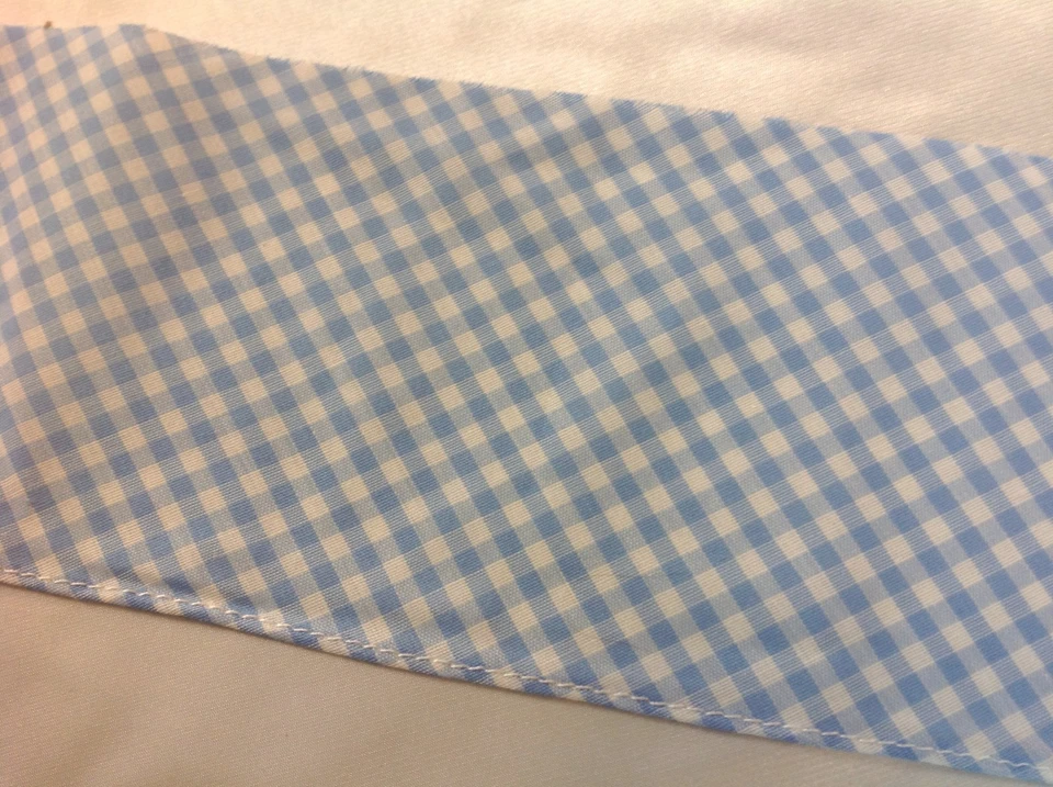 Mezcla de algodón guinga azul vintage 3/8 pulgadas cuadradas 4 1/8 pulgadas de ancho 2 yardas Foto 1 de 1