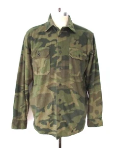 Wrangler Authentics Verde Camuflaje Vellón Caza Exterior Camisa Bolsillos M - Imagen 1 de 7