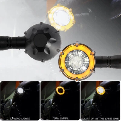 2x Luz intermitente LED intermitente señal de giro para motocicleta Yamaha V Star 250 650 950 Bullet Foto 1 de 4