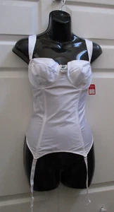 Gossard Women's 38B Vintage Longline Bra with Garter Hooks White Adjustable NWT - Picture 1 of 16