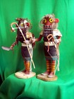 Hopi Kachina Dolls - Black & White Soyok Wuhties - Ca 1950 Vintage, Rare & Huge!