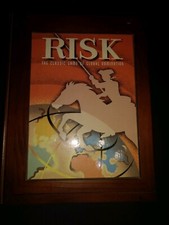 Vintage Collections Risk Board Game Wooden Bookshelf Habro 2005