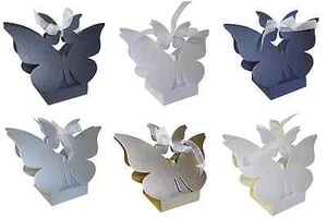 Perlmutt Schmetterling Hochzeit/Party Gastgeschenk Boxen-Farbe wählbar-Menge wählbar - Bild 1 von 6