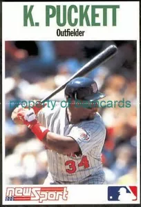 Kirby Puckett #22 1992 NewSport französische Zeitschrift Karte - Bild 1 von 2