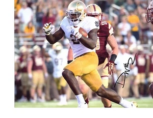 Foto de fútbol americano 8x10 autografiada irlandesa firmada por Dexter Williams Notre Dame ND F - Imagen 1 de 1