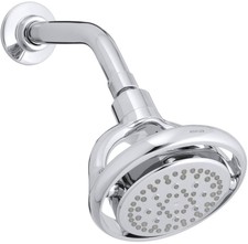 5 in. Wall-Mount Shower Head Flip-Side Multi-Function 4-Spray, Polished Chrome