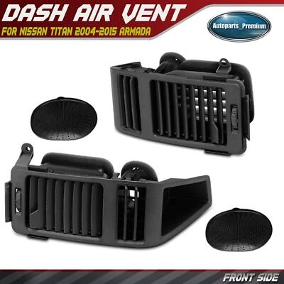 2x Cubierta de ventilación de aire de tablero de aire acondicionado gris delantero para Nissan TITAN 04-15 Armada 05-06 Foto 1 de 4