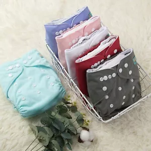 Baby Snaps Cloth Diapers 6 Diapers with Inserts - Picture 1 of 14