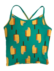 Hanna Andersson Girls Sunblock Print Tankini top popsicle size 130 cm US 8 - Picture 1 of 8