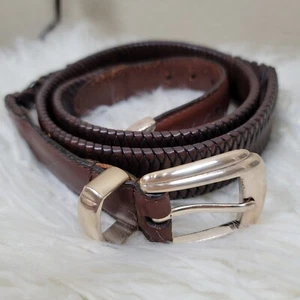 NWT High Sierra braided BROWN REAL LEATHER 34" CASUAL WOMEN'S BELT - Bild 1 von 7
