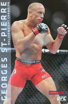 Póster Georges St-Pierre campeón de peso welter UFC 24 x 36 Foto 1 de 3