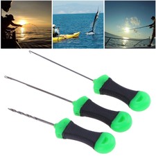 3Pcs Outdoor Carp Fishing Bait Needle Set Drill Hook Rigging Tool For Making Rig