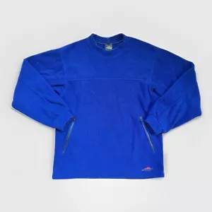 ✺ VINTAGE ✺ MONT POLARTEC MENS BLUE FLEECE JUMPER SIZE SMALL WITH POCKETS - Picture 1 of 12