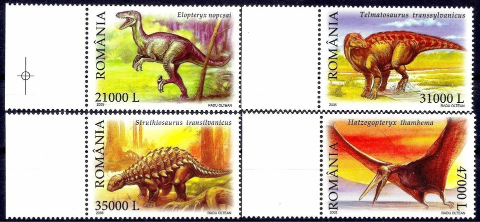 Roumanie 2005 Dinosaures Préhistorique Animaux Reptiles Nature Faune 4v MNH - Photo 1/1