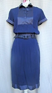 RICHARD NICOLL for THOMAS PINK Women's Silk  Dress Blue  SZ 8 / US 4/ EUR 36 EUC - Picture 1 of 10