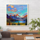 Mountain Range Oil Paint By Numbers DIY Acrylic Painting Frameless Craft 20x20cm