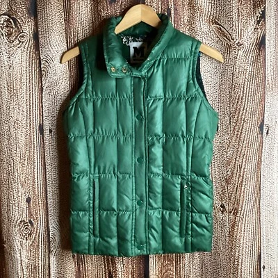 Chaleco acolchado interior floral verde esmeralda M MISSONI falta capucha EE. UU. 2 Foto 1 de 4