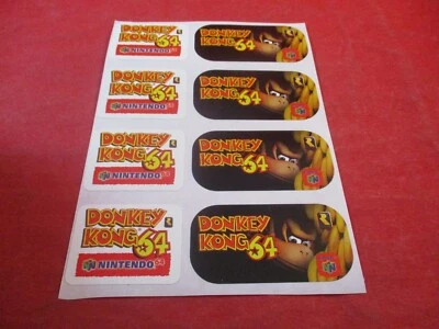 Hoja de pegatinas promocionales Donkey Kong 64 Nintendo 64 N64 Rare Toys "R" Us Foto 1 de 2