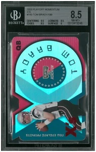 BGS 8.5 NM-MT+ 2000 Playoff Momentum X'S #180 Tom Brady RC #/199