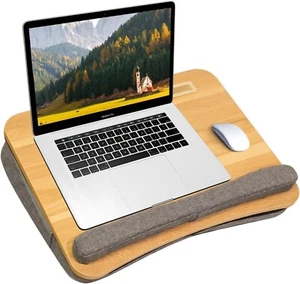 Bureau à Lap pour Ordinateur Portable avec Coussin, Bureaux à Lap pour Adultes avec Rangement Convient jusqu'à 1 - Photo 1/7