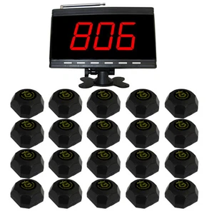 SINGCALL Wireless Table Call System for Bank,Villadom,School.1 Diaplay,20 Bells - Picture 1 of 11