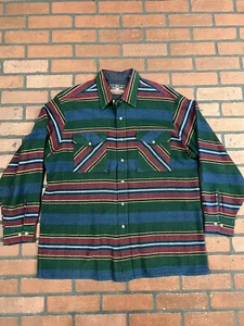 Backpacker Sportswear Flannel Shirt XL Vintage Aztec Navajo Outdoors Ukraine - Picture 1 of 9