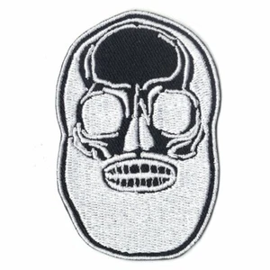 Bearded Skull Rapper Embroidered Iron on Patch - Picture 1 of 1