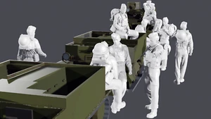 Segunda Guerra Mundial Bef 1940 - Tapas de campo - En reposo - Juego de 10 figuras - Imagen 1 de 8